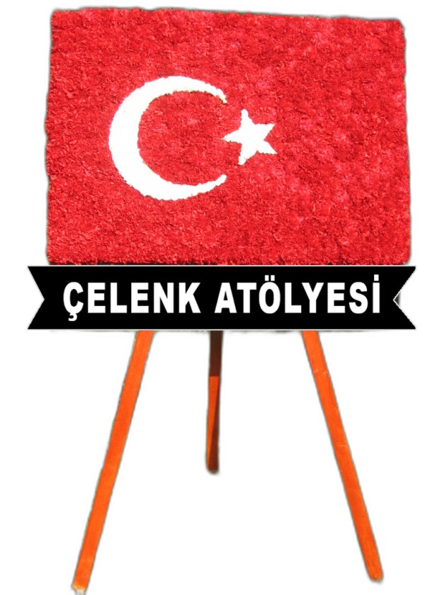 Türk Bayrağı Şeklinde Çiçek Pano