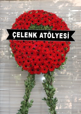 Kırmızı Renk Cenaze Çelengi