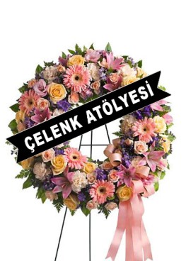Kilise Cenaze Çelengi Renkli