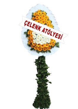 Turuncu Beyaz Açılış Düğün Çelengi